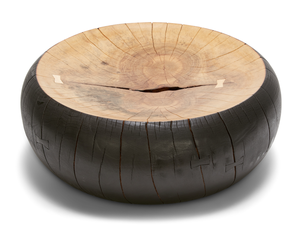 Charred Gum Wood Form