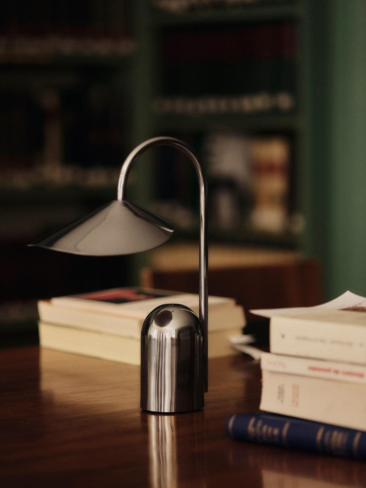 Arum Portable Table Lamp - Stainless Steel