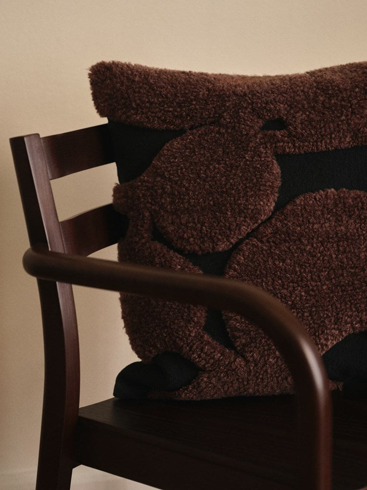 Cilla Tufted Cushion - Black/Dark Chocolate