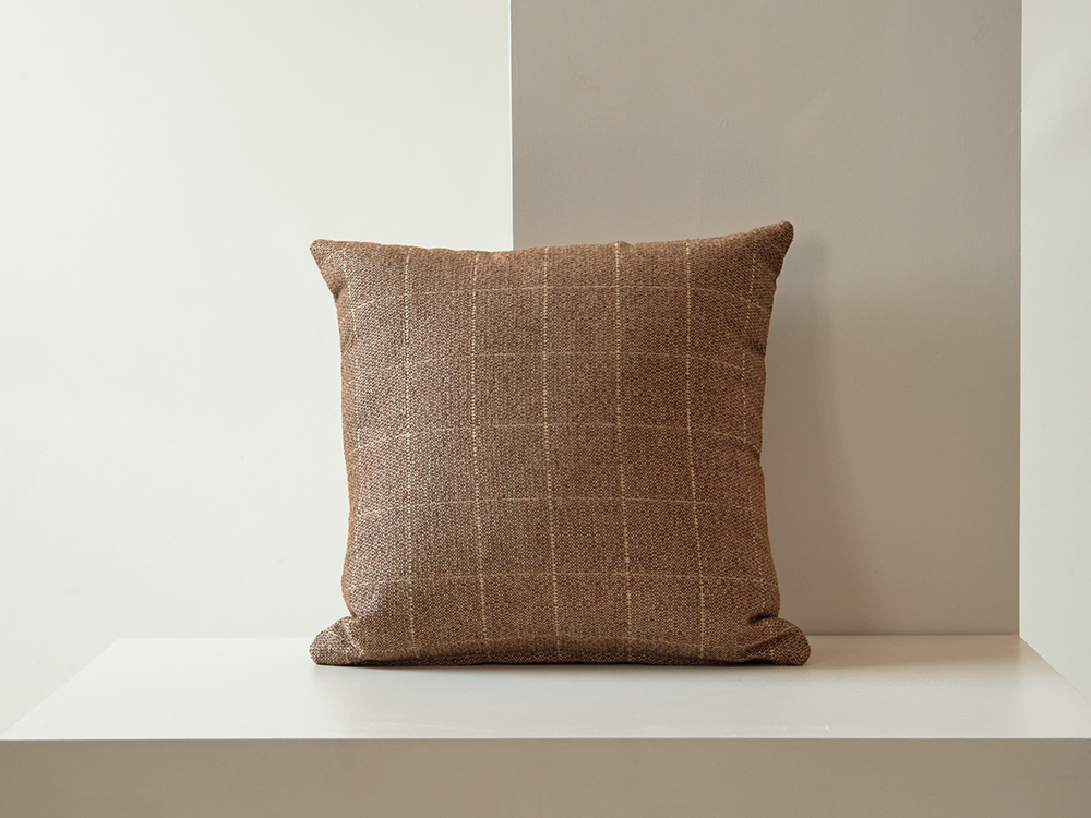 Outdoor Throw Pillow - Copper Grid