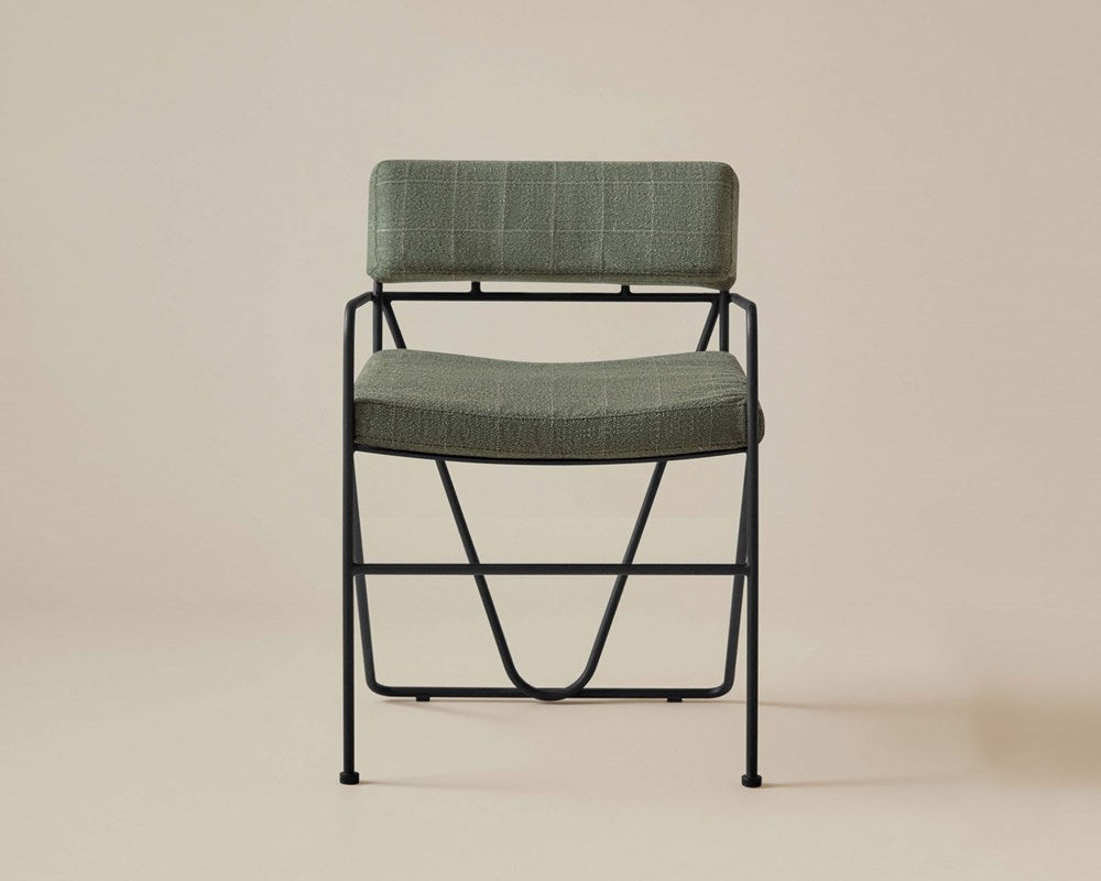 Hinterland Dining Chair - Black / Hemlock Grid