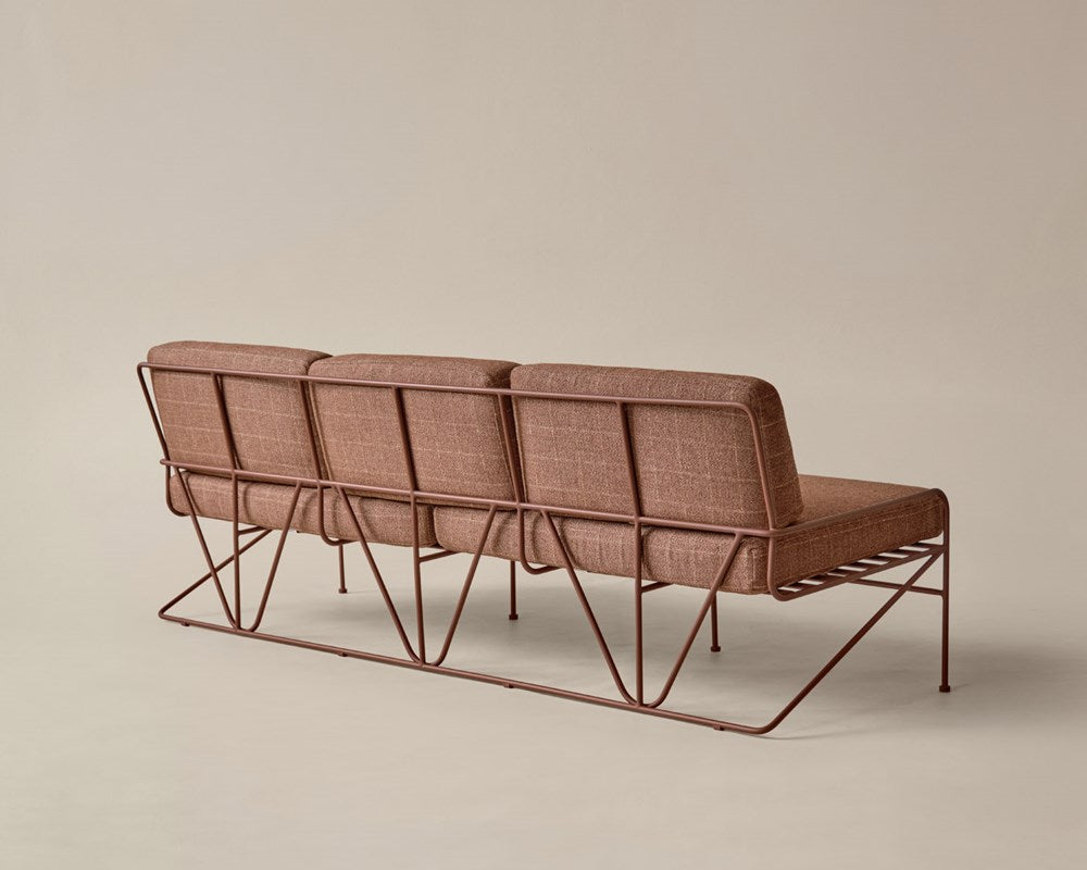 Hinterland Sofa - Terracotta / Copper Grid