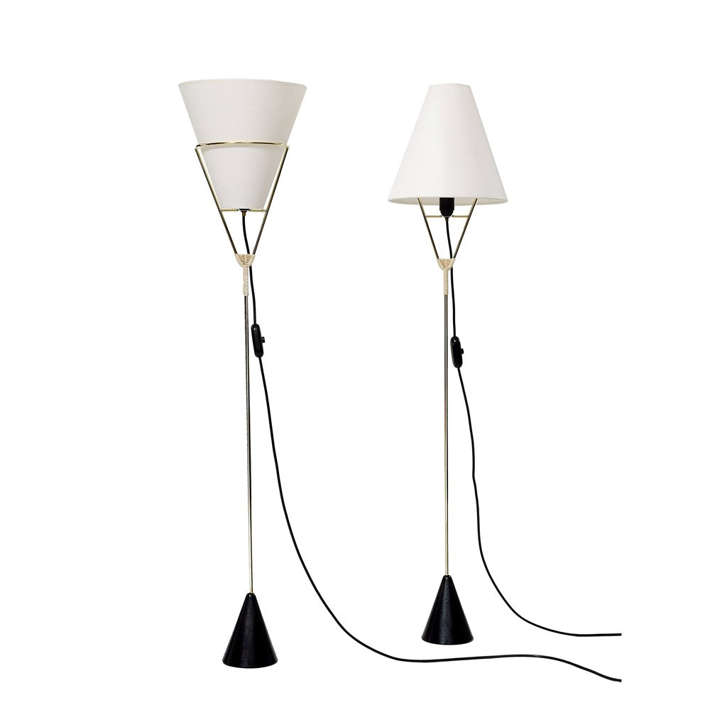 #4105-3 "Vice-Versa" Floor Lamp - Patina Brass
