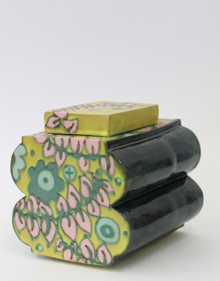 Green Flower Urn