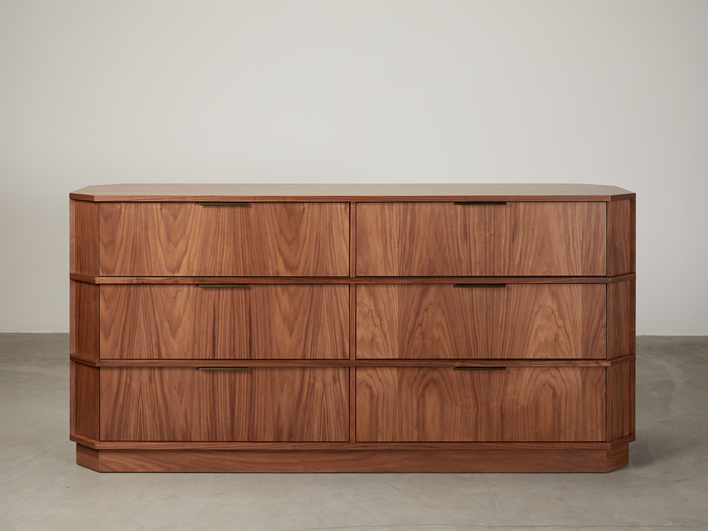 6-drawer caramel mid century modern wood dresser DISC Interiors x LF - Clyde Dresser