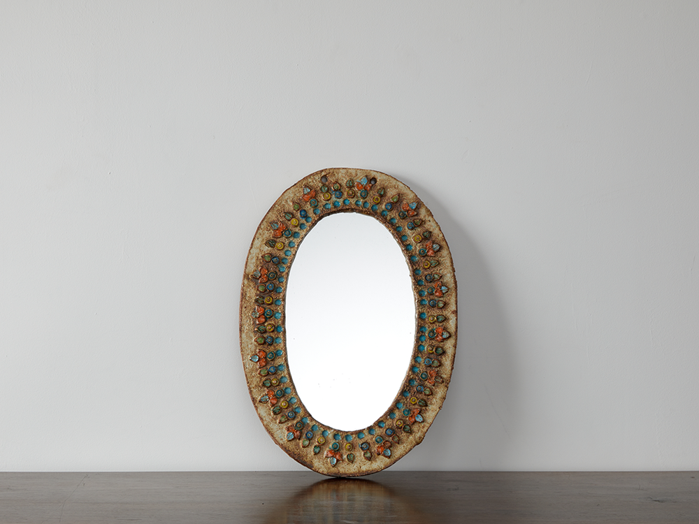 French Ceramic Mirror