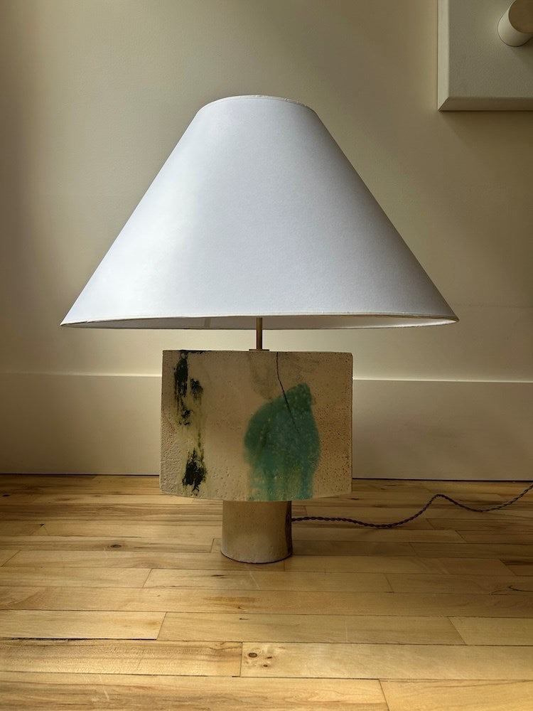 Notched Tall Brutalist Table Lamp