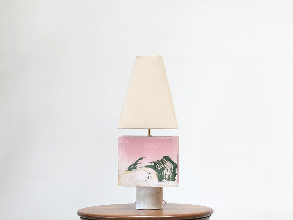 Notched Tall Brutalist Table Lamp