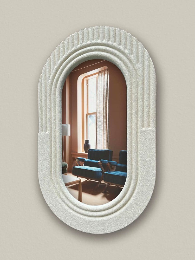 Large Oval Fluted Mirror