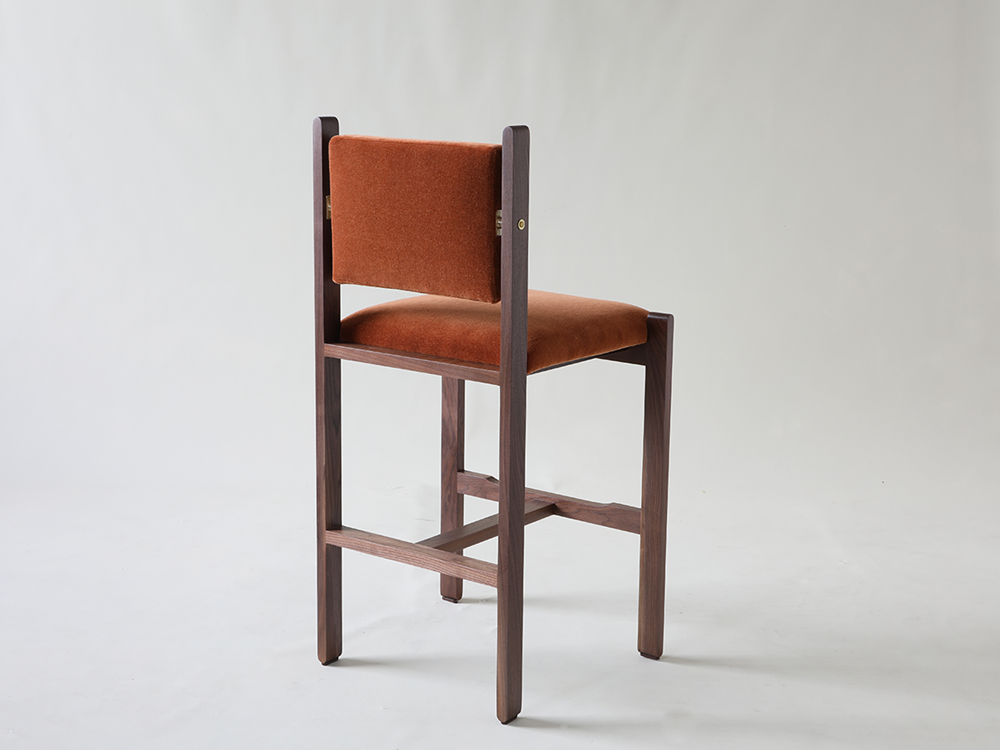 Morro Armless Barstool w/ Upholstered Seat