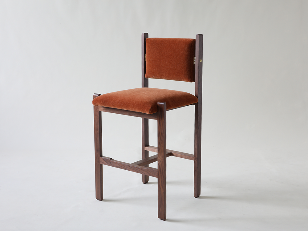 Morro Armless Barstool w/ Upholstered Seat