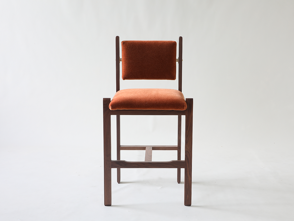 Morro Armless Barstool w/ Upholstered Seat