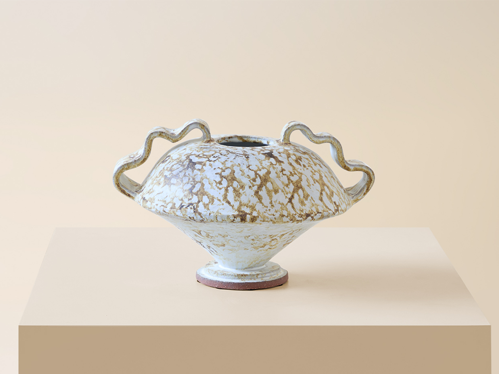 Smokey Brown Sponge Dome Vase