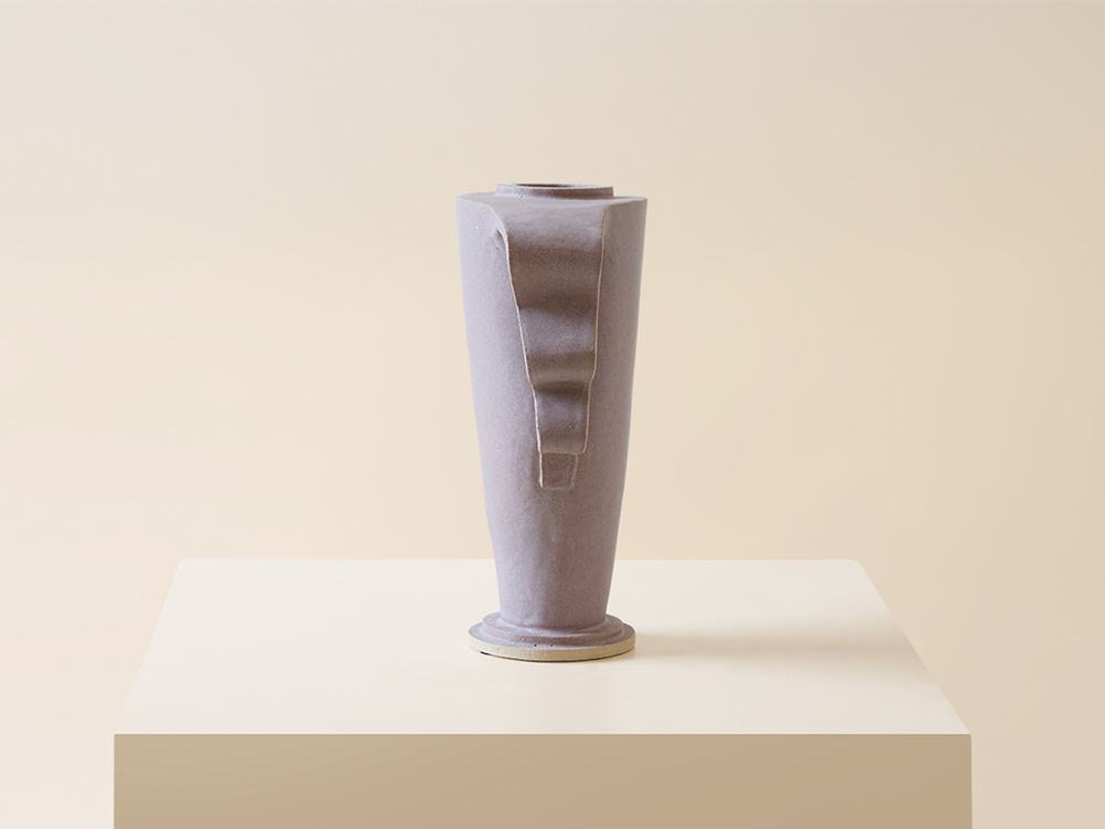 Mauve Wedge Vase