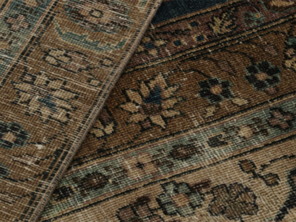 Antique Persian Doroksh Rug, with Floral Patterns