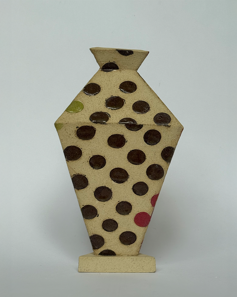 Triangular Abstract Dot Grid Vase