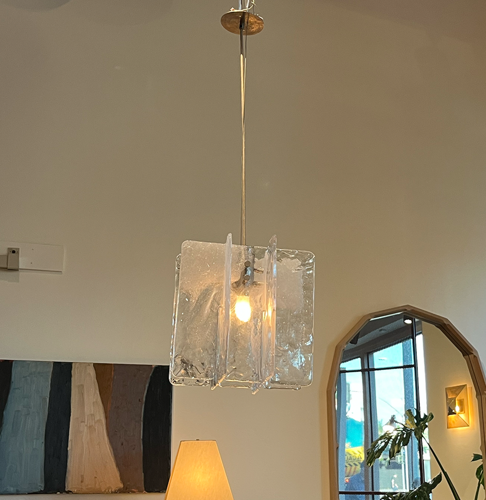 Carlo Nason Glass Panel Chandelier