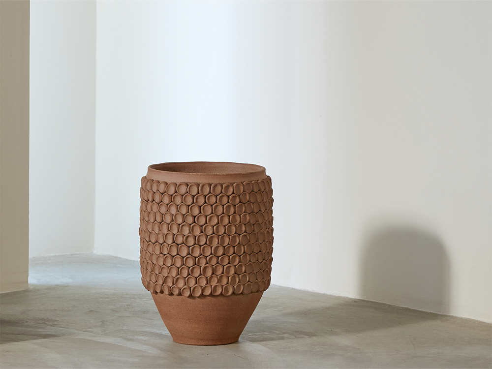 Stoneware Print Planter