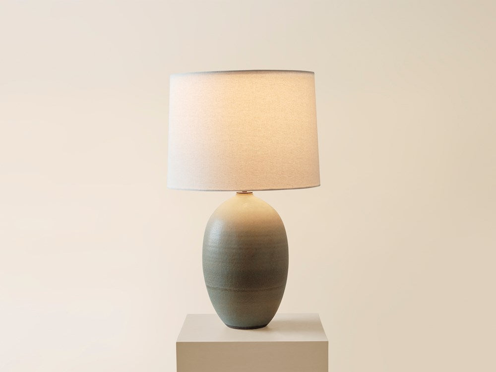 Large Oval Lamp in Agate
