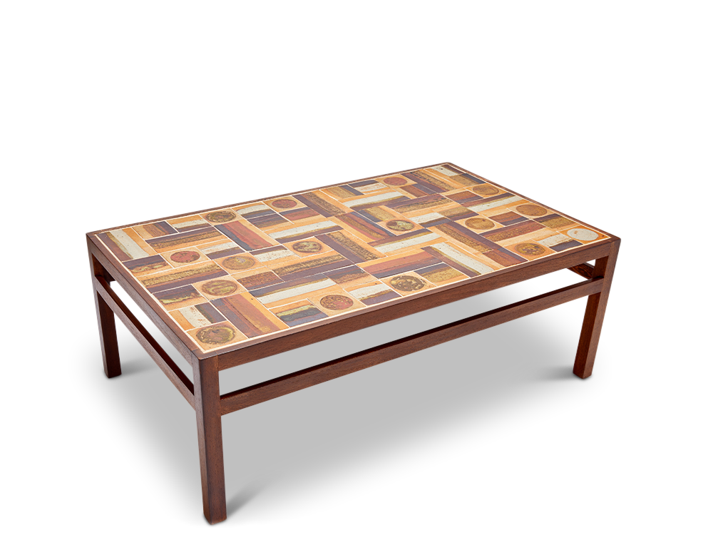 Stoneware & Wenge Coffee Table by Tue Poulsen