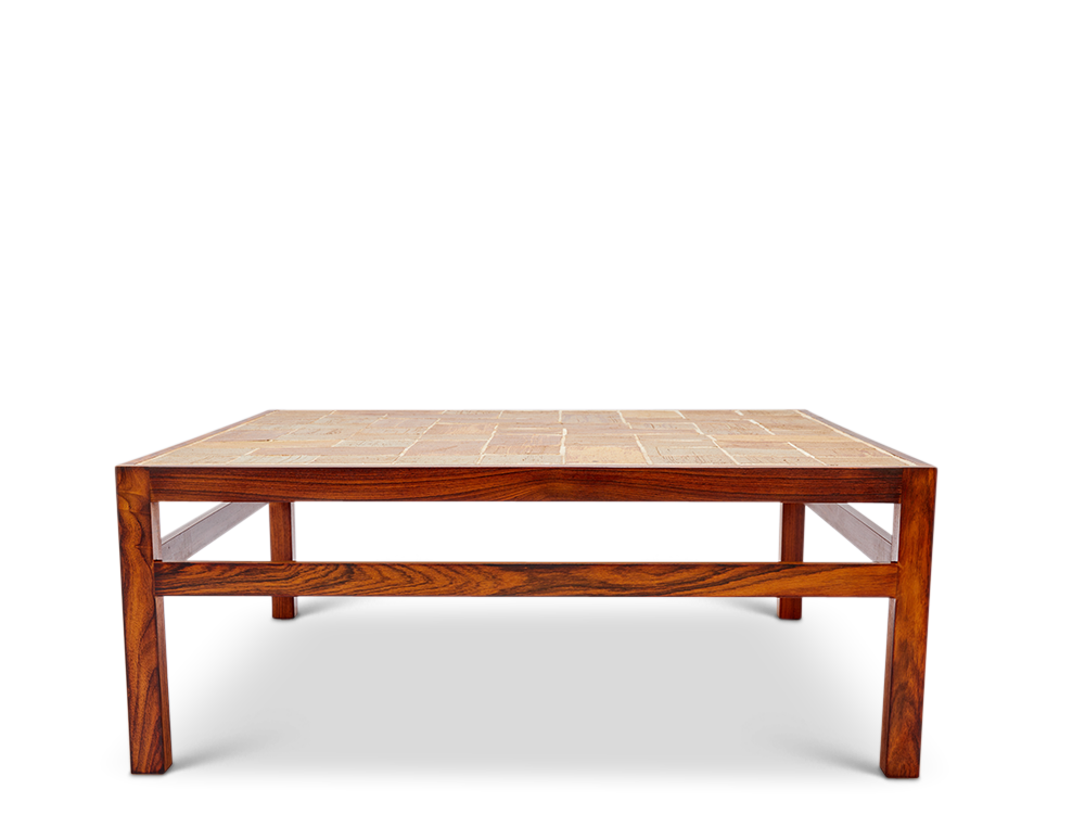 Stoneware & Rosewood Coffee Table by Tue Poulsen