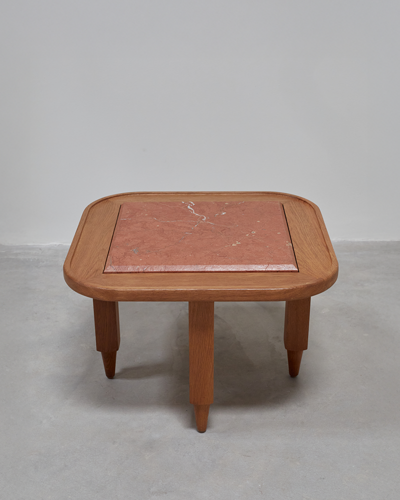 Oak & Stone Top Coffee Table by Guillerme & Chambron