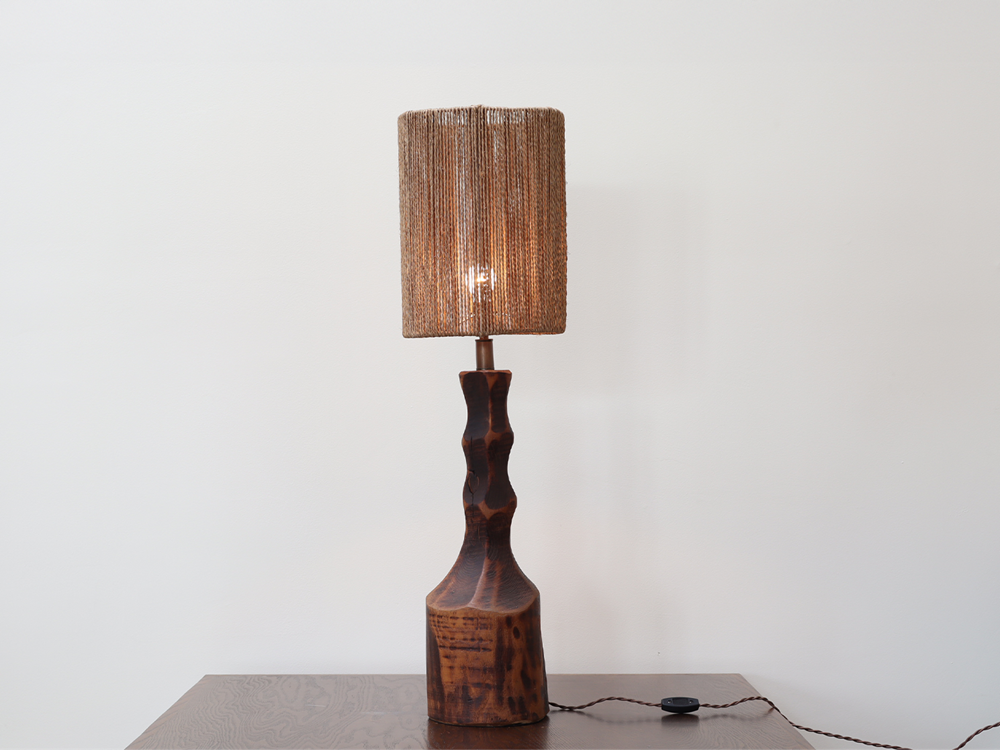 Carved Wood Dutch Table Lamp