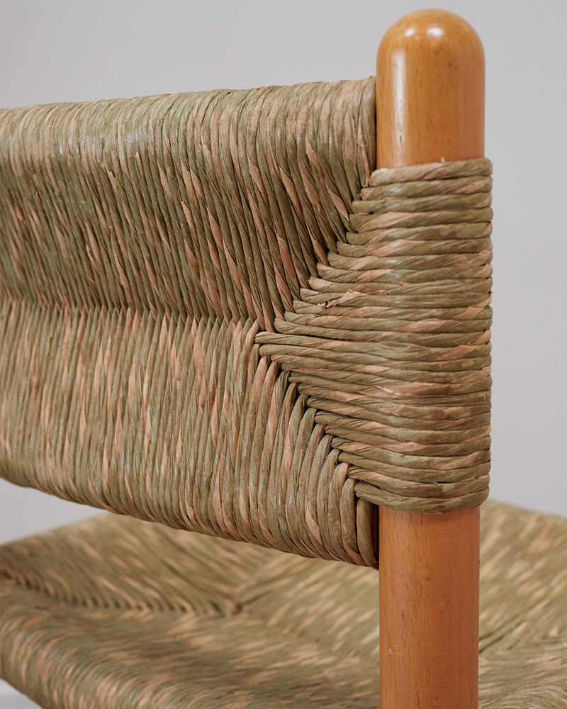 Rattan and Oak French Dining Chairs