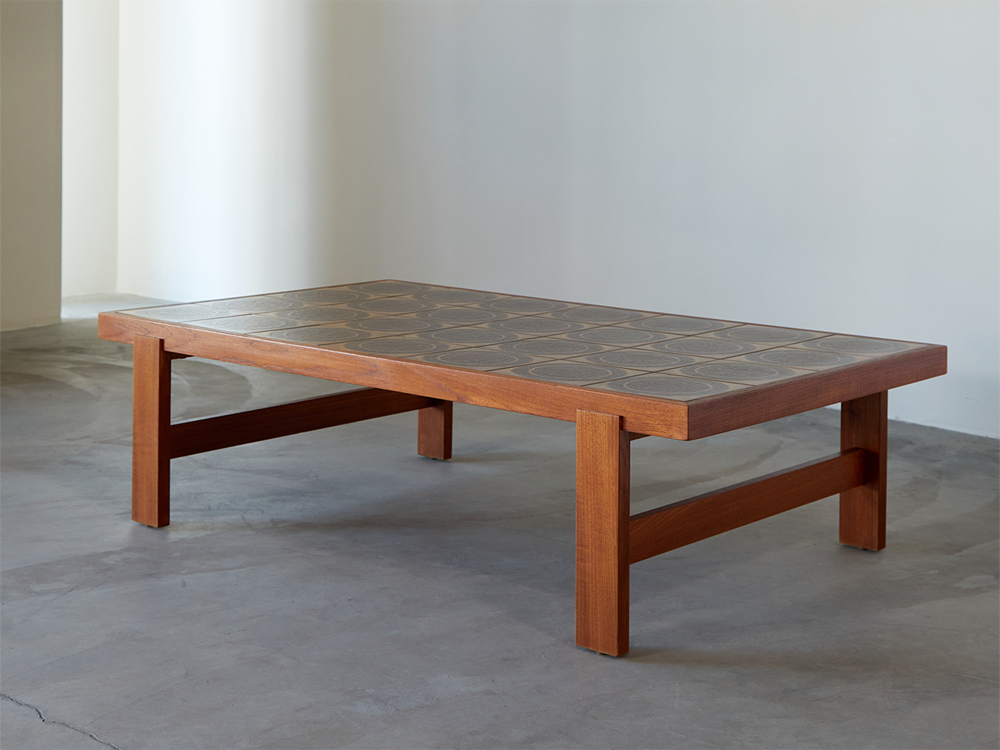 Danish Teak and Ceramic Coffee Table