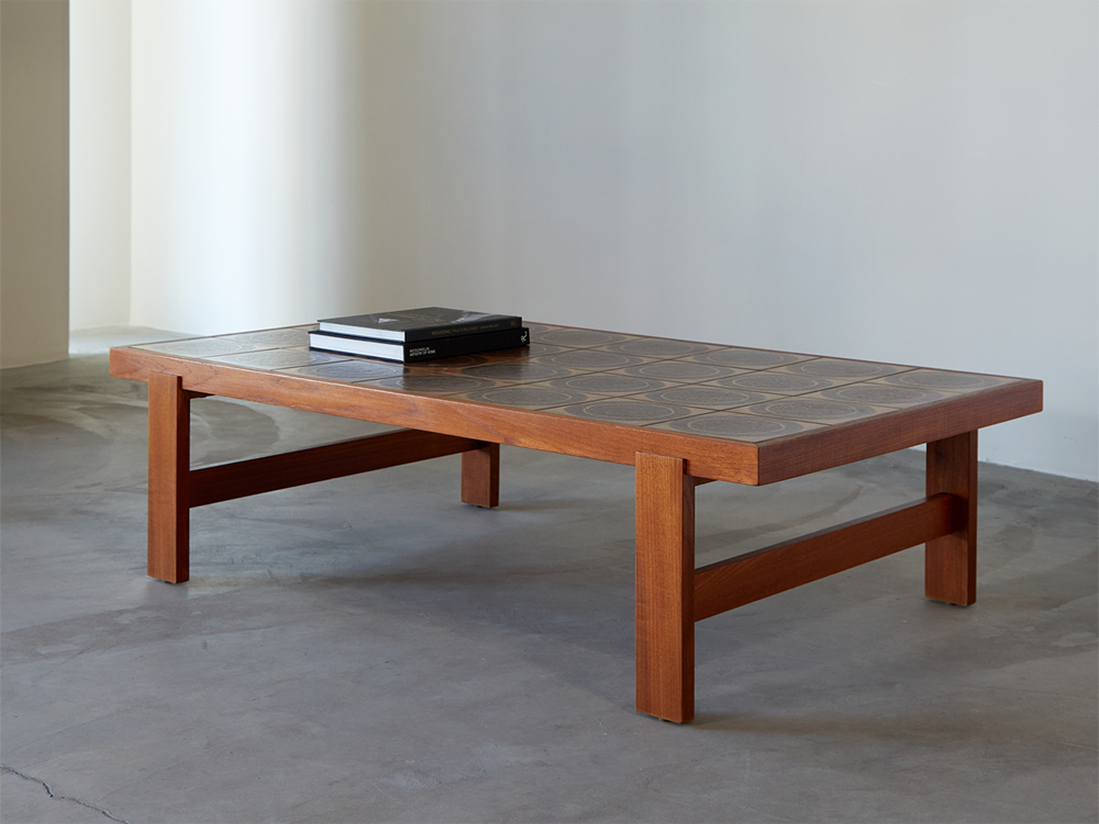 Danish Teak and Ceramic Coffee Table