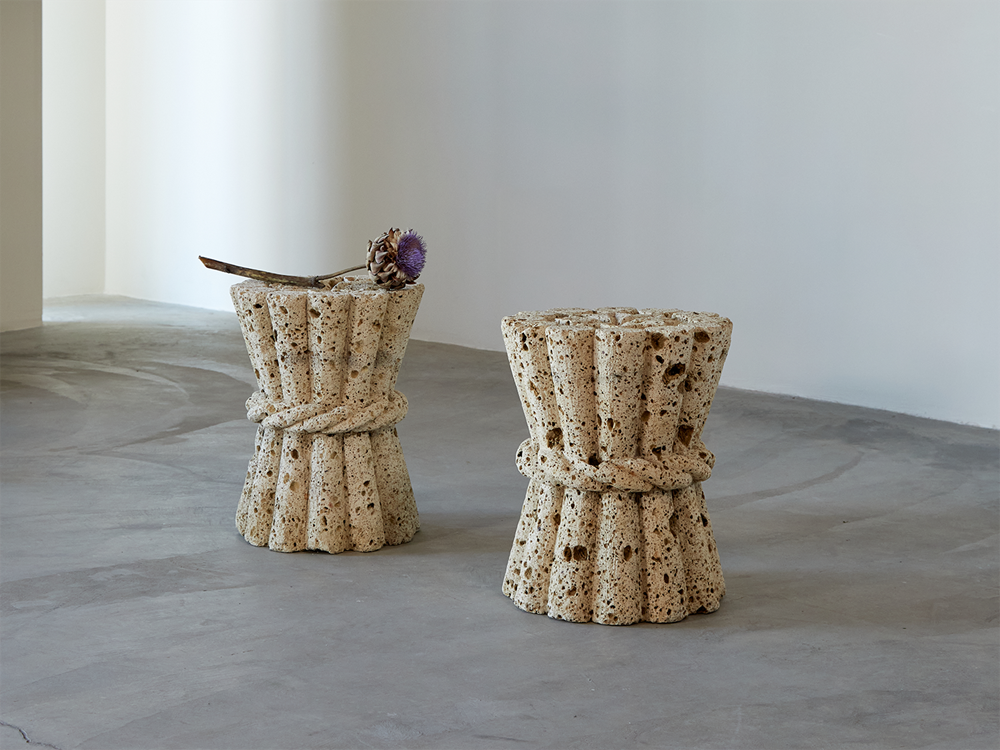 Mexican Carved Stone End Table