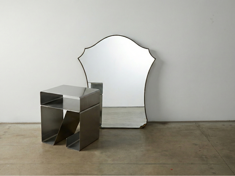 Brass Shield Wall Mirror by Gio Ponti