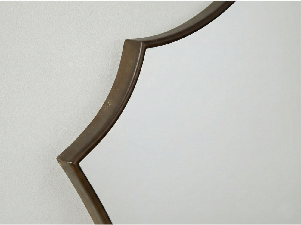 Brass Shield Wall Mirror by Gio Ponti