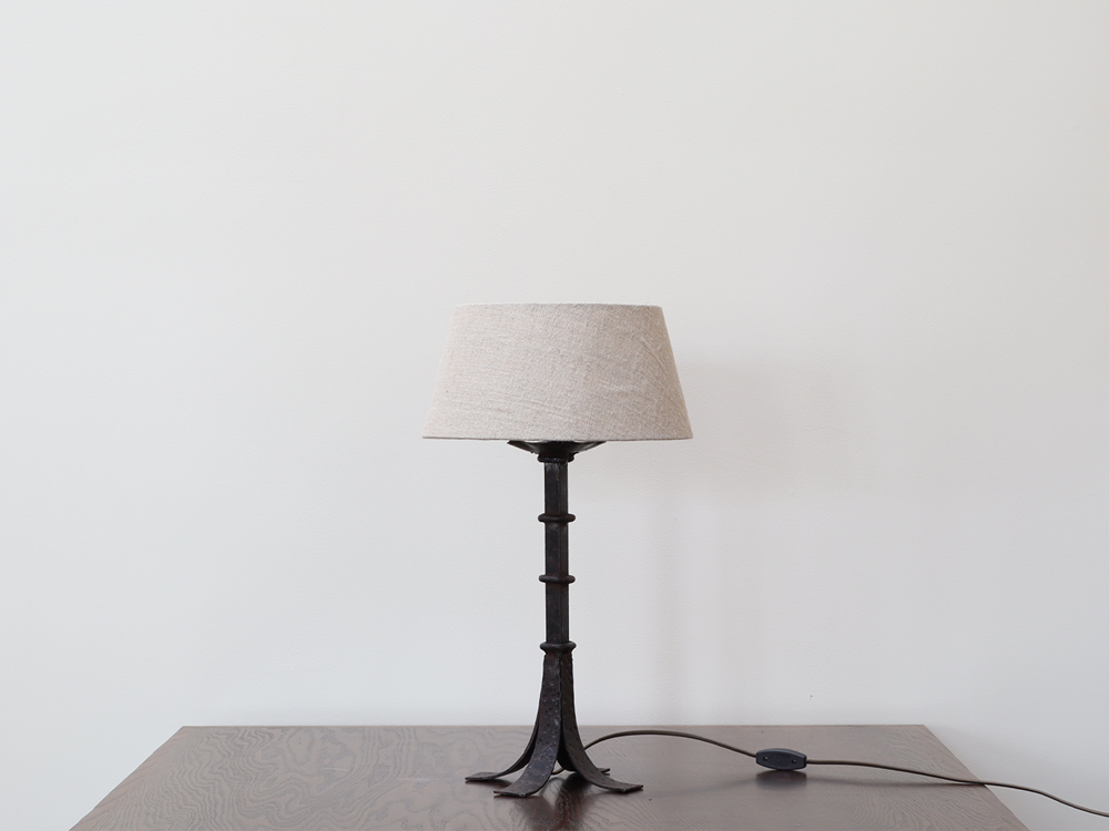 Iron Table Lamp by Jean Touret