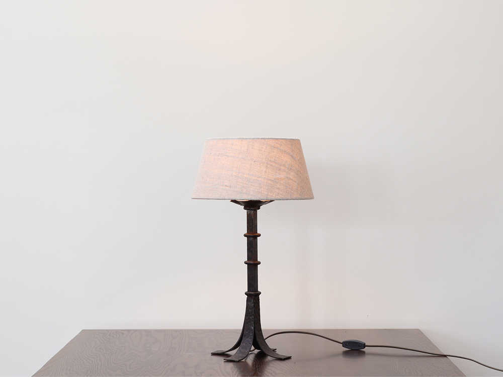 Iron Table Lamp by Jean Touret