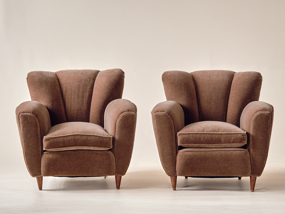Pair of Italian Lounge Chairs c1940s