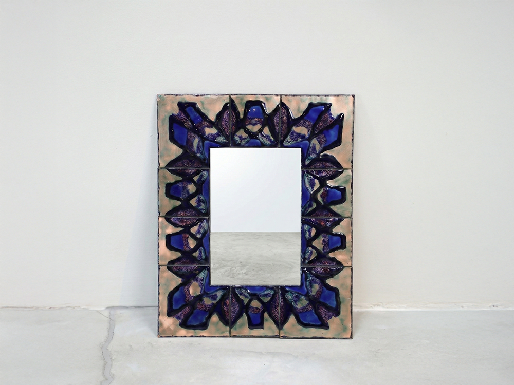 Maria Viktor Mirror w/ Enamelled Metal Frame