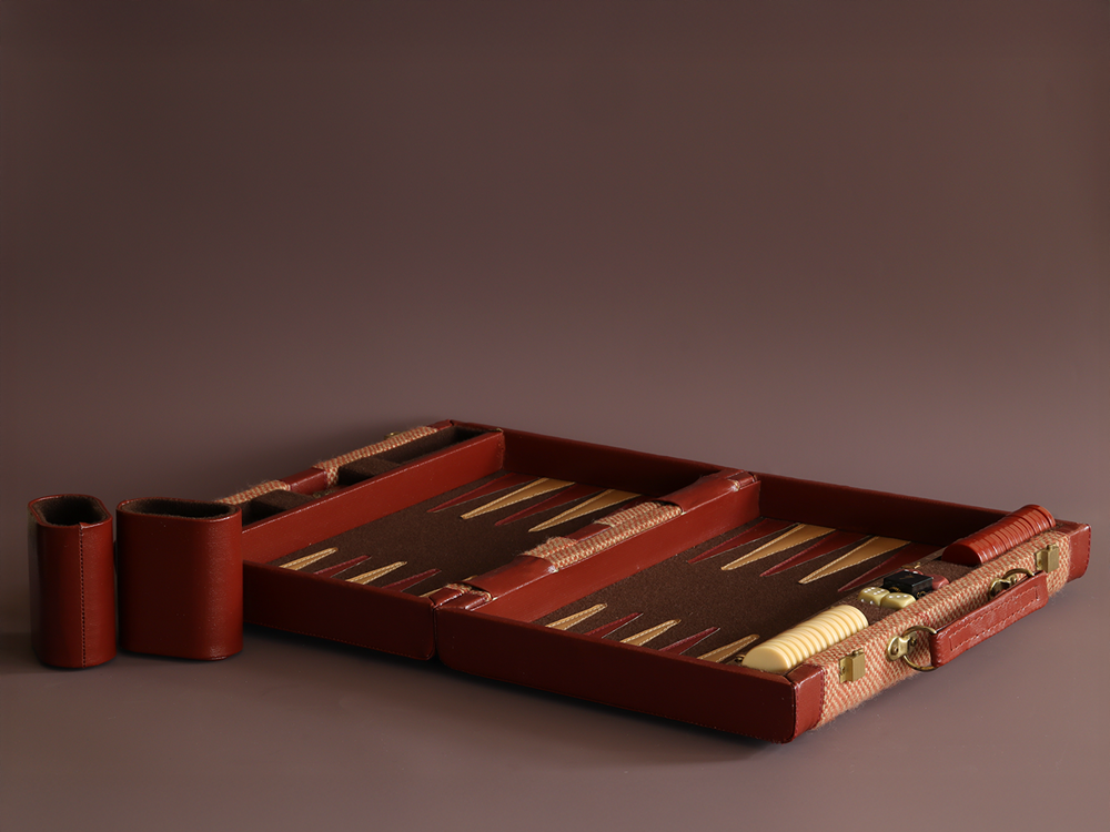 Aries of Beverly Hills Vintage Travel Backgammon