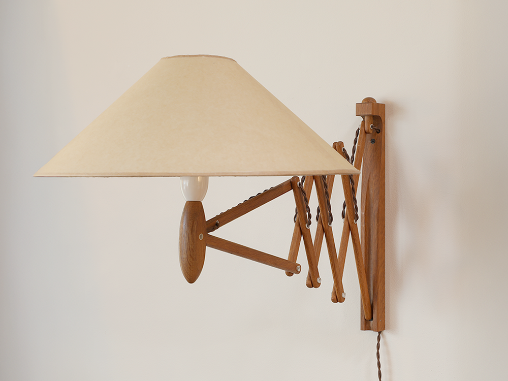 Le Klint "Sax" wall lamp by Erik Hansen c1970s