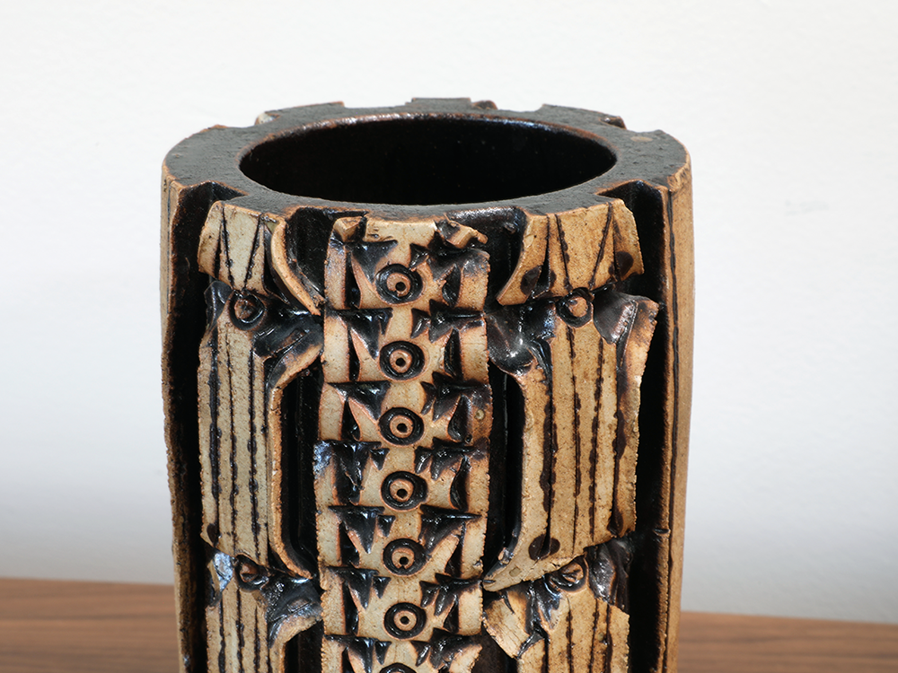 Lene Regius Stoneware Vase w/ pattern