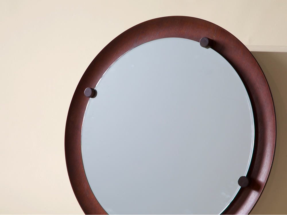 Scandinavian Teak Wall Mirror, Denmark c1960s
