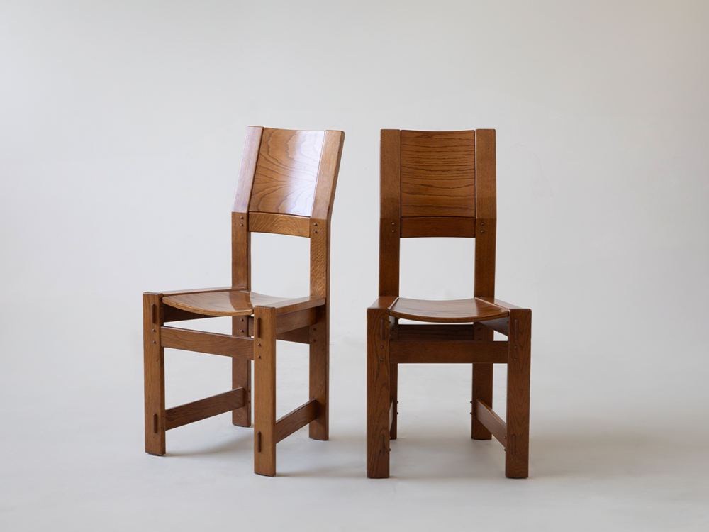 Set of 6 Giuseppe Rivadossi Dining Chairs, Italy c1970s