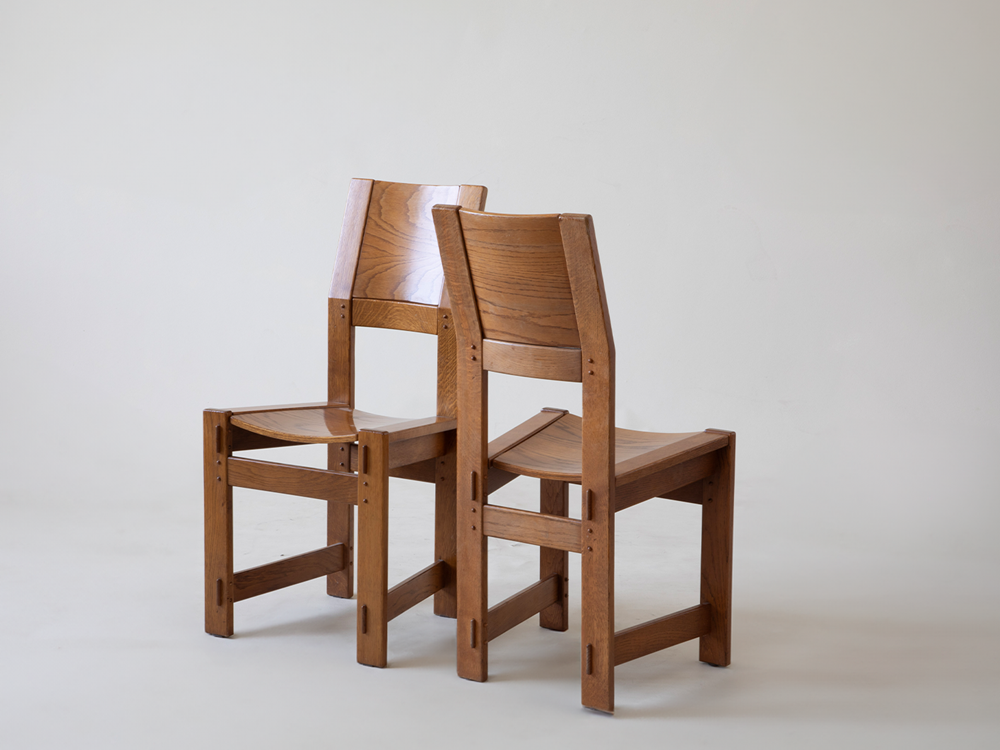 Set of 6 Giuseppe Rivadossi Dining Chairs, Italy c1970s