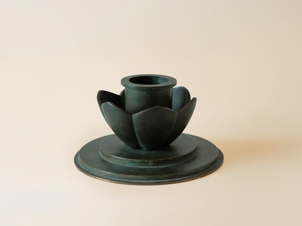 Swedish Bronze Candlesticks