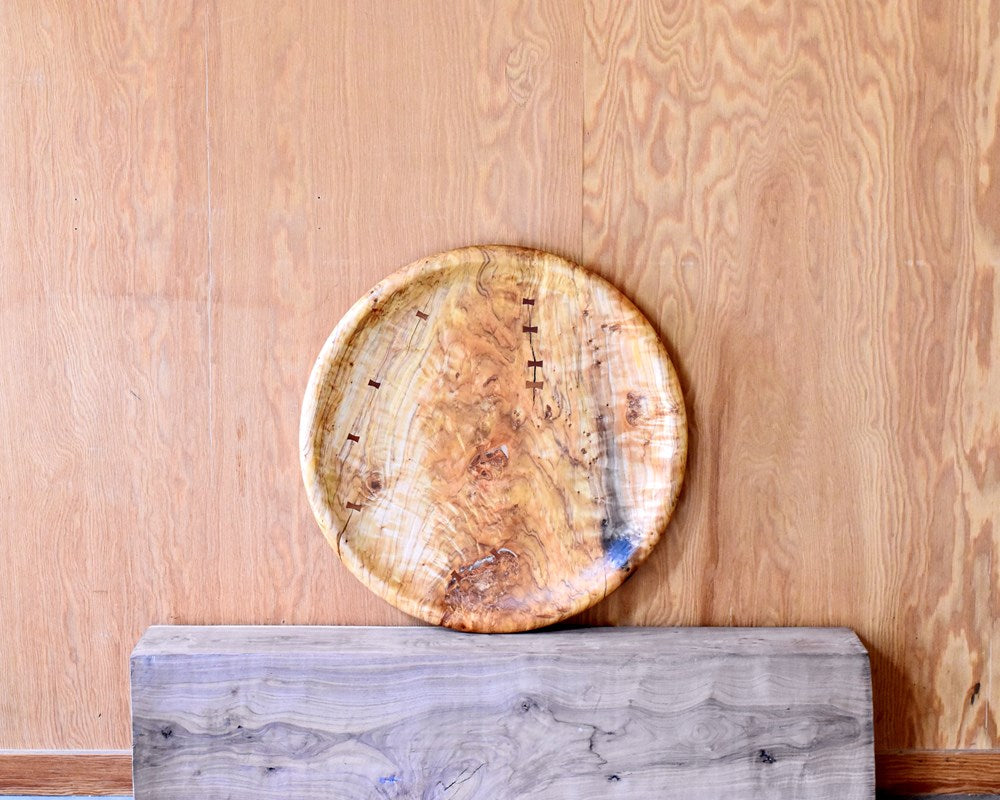 Hardwood Platter w/ Butterflies - Large