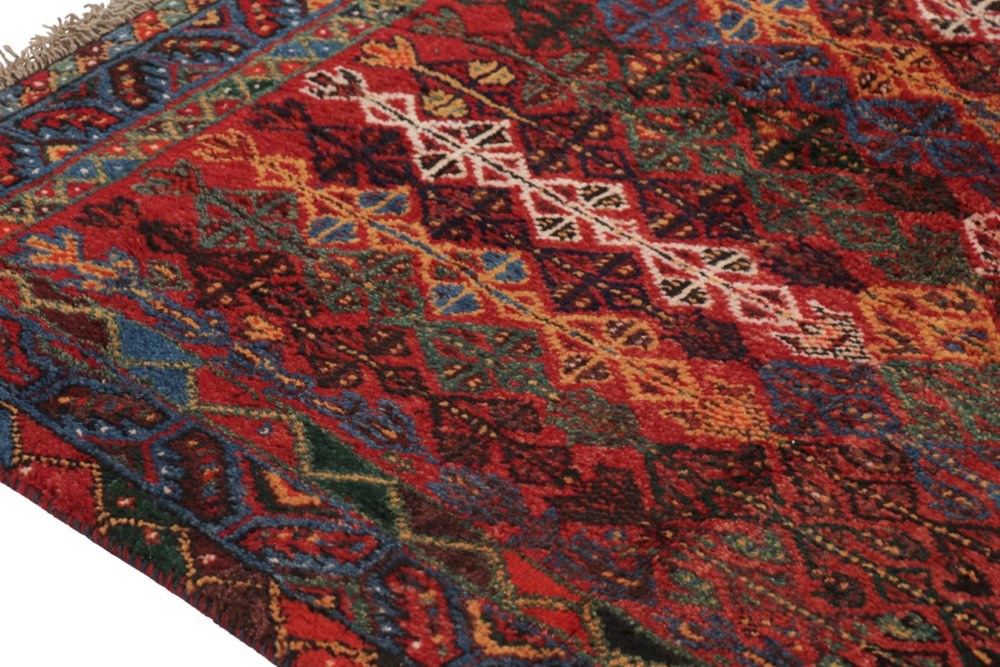 Vintage Persian Qashqai Tribal Runner Rug