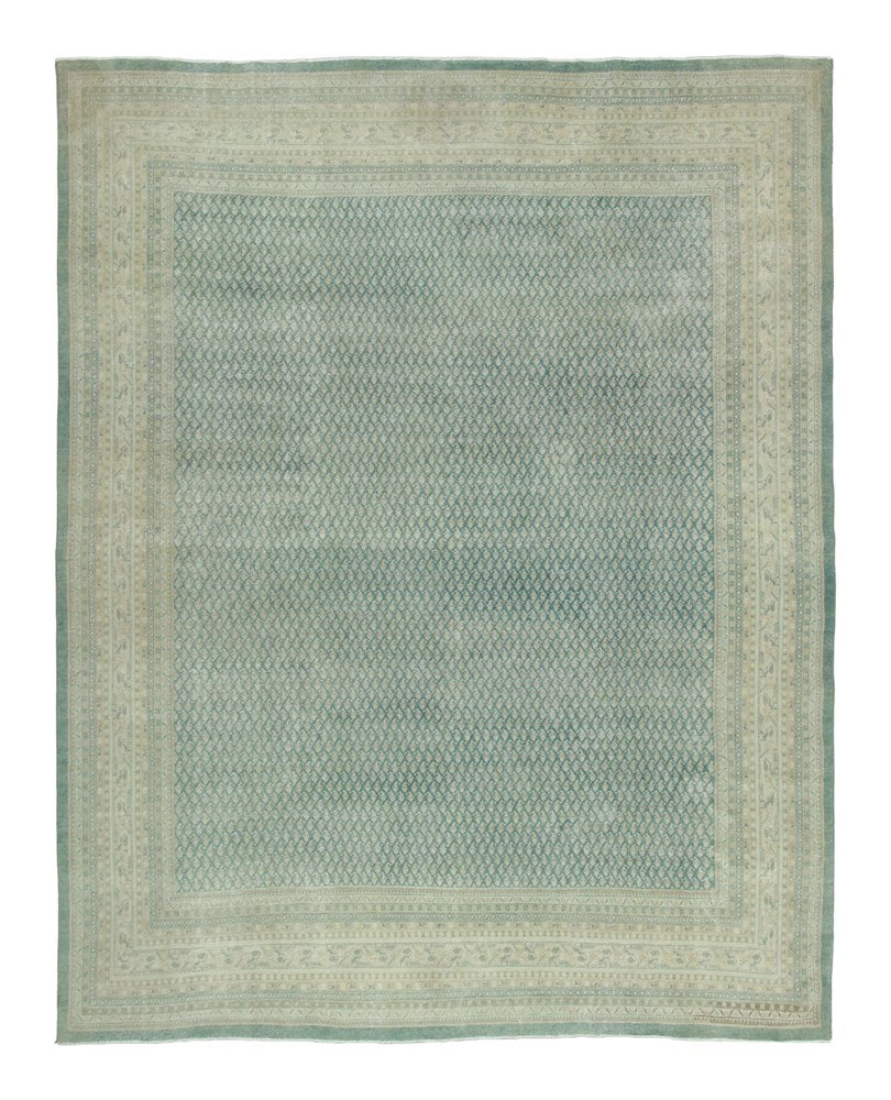 Antique Distressed Saraband Rug w/ Paisley Pattern