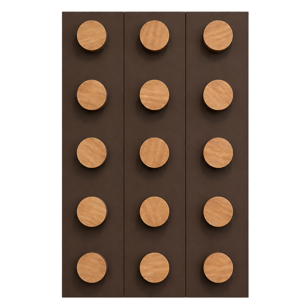 XL Peg Panels in Brown Oak