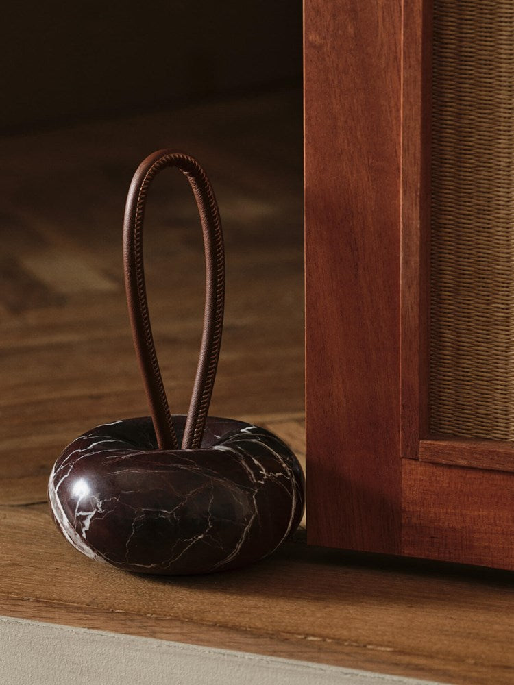 Wa Door Stopper - Rosso Levanto marble