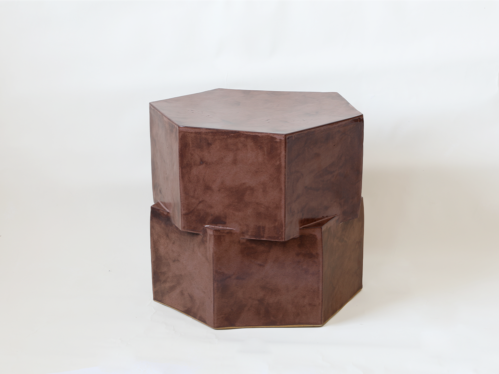 Double Tier Hex Side Table
